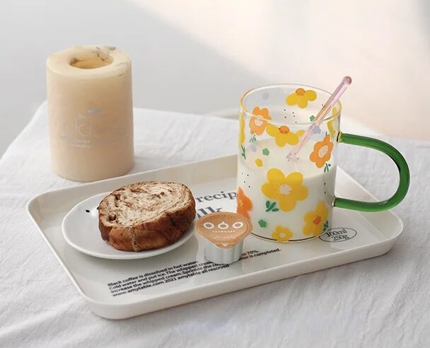 Elegant Letter-Printed Melamine Breakfast Tray