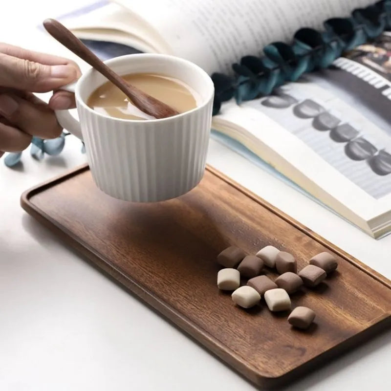 Elegant Wooden Serving Tray - Elevate Your Hosting Game