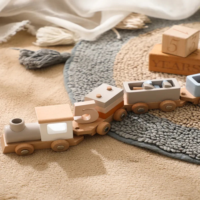 Wooden Train Adventure - Montessori Educational Toy