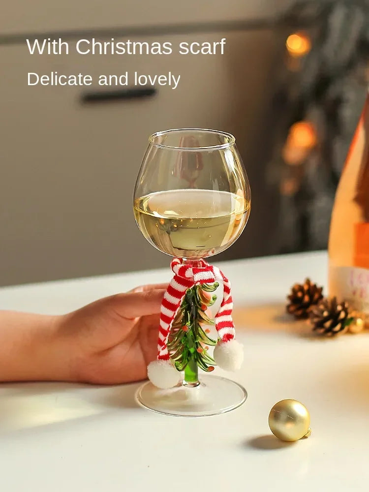 Elegant Christmas Tree Goblet Set: Toast to Festive Nights