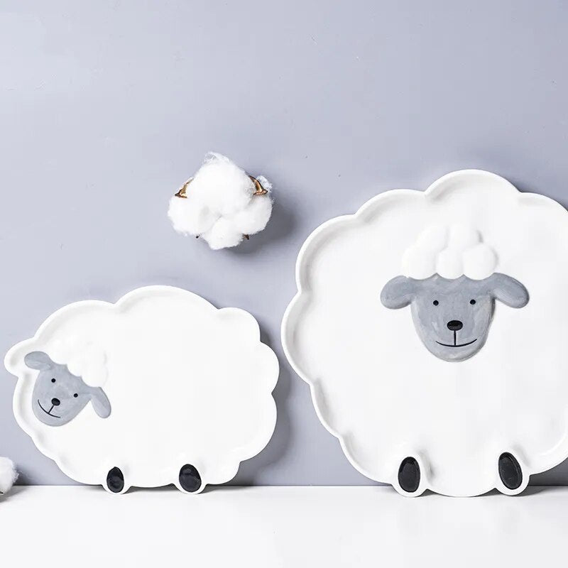 Kawaii Little Sheep Ceramic Tableware Collection