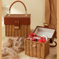 Retro Wooden Rattan Picnic Basket - Your Stylish Companion for Outdoor Adventures