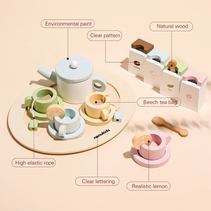 Wooden Tea Party Delight - Children's Kitchen Playset