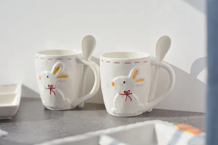 Whimsical Rabbit Delights Ceramic Tableware Set