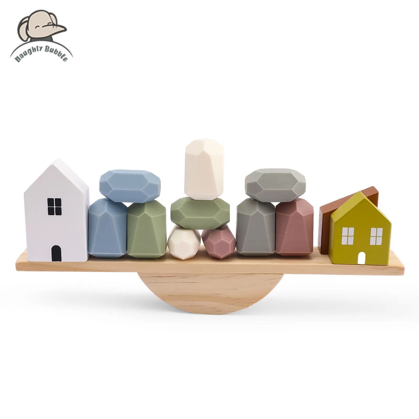 Wooden Montessori Balance Building Blocks Toy