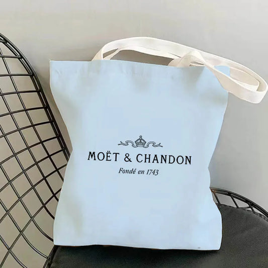 Moet Champagne Canvas Tote Bag - Your Stylish Shopping Companion